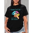 thumbnail image 1 of 1 Pce T-Shirt Imprimé Geste Lèvres et Doigts Coloré pour Fille, Mode Décontractée pour Femmes Col Rond Manches Courtes, Tissu en Polyester 100 %, Extensible Moyen, Collection Père Printemps/été/automne, 1 of 7