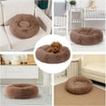 thumbnail image 6 of Calming Dog Bed, Dog Beds Fits up to 25 lbs Pets, Fluffy Donut Dog & Cat Bed Washable, Round Anti Anxiety Dog Bed, Small Dog Bed with Non-Slip Bottom (Khaki, 24" x 24"), 6 of 6