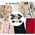 thumbnail image 3 of 4 pares de palancas de costura de cuero con broches de botón de cuerno de resina, accesorios de costura para ropa, chaqueta, Marron Baoblaze Cierre de palanca de cuerno, 3 of 8
