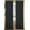 Black, variant on Set of 2 York Blackout Thermal Lined Grommet Top Curtain Drapery Panels 84 Long, Aqua Blue