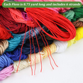 thumbnail image 6 of BCOOSS Embroidery Floss Cross Stitch Thread Friendship Bracelet String 100 Rainbow Color Crafts Floss, 6 of 7