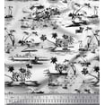 thumbnail image 1 of Soimoi Polyester Crepe Fabric Chair,Palm Tree & Yacht Beach Print Fabric by Yard 42 Inch Wide, 1 of 3