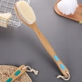 thumbnail image 3 of sunsanly Dual-Sided Long Handle Shower Brush with Soft Stiff Natural Bristles Back Scrubber Brushing Exfoliator Body Scrubber, 3 of 8