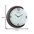 thumbnail image 5 of Titan Wooden Wall Clock with Half Moon Design - 12.2 inch x 12.6 inch, Brown, 5 of 5