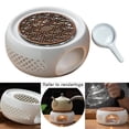 thumbnail image 4 of Round Ceramic Teapot Warmer Warming Holder for Heating Coffee Base Porcelain Heating Holder Milk or Tea, 4 of 9