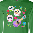thumbnail image 4 of Inktastic Day of the Dead Owl Sugar Skulls and Guitar Long Sleeve T-Shirt, 4 of 5