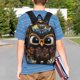 thumbnail image 4 of Easygdp Quirky Owl With Glasses Mochila Ligera de 15 Pulgadas para Estudiantes, Mochila Cómoda para la Escuela y Viajes, Correas Ajustables, 4 of 6