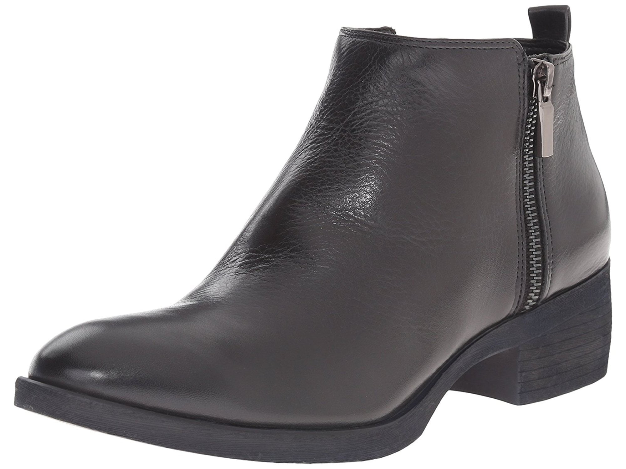 Womens Levon Leather Ankle Boots Black 