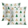 thumbnail image 1 of BSDHOME Vert Contour Arbre de Noël Collection Jaune Oreiller Minimal Housse de Coussin 18x18 Pouces Lot de 2, 1 of 1