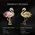 thumbnail image 7 of Graceful Flamingo Pink Brooch for Women,Alloy & Rhinestone Crystal Bird Lapel Pin,Elegant Bird Brooch for Dress Hat Bag Wedding Gift Accessories, 7 of 7