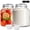 1.1 gallon *2, variant on 34oz 6 Pack Gljars With Airtight Lids - Round Food Storcanisters For Pantry Organization  Ideal Sugar Cookies Candy Coffee Nuts & Dry Goods | Thick