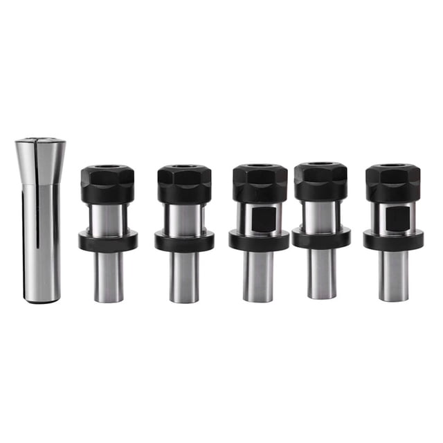 Lefu 6pcs Mandrin Porte-Outil kit Comprennent 1Pc R8 collet, 5Pcs Mandrin Porte-Outil C3/4