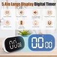 thumbnail image 2 of 100 Minute Magnetic Kitchen Timer - Aquarbor Timer Include 3 Sticky Metal Sheets, Digital Visual Countdown Countup Timer Powered by 3 AAA Batteries, Easy for Cooking, 2 of 7