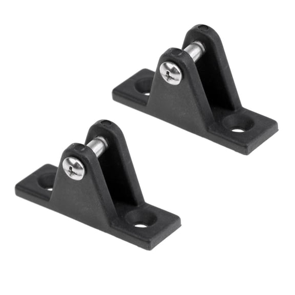 Dickly 2x Angle Deck Hinge Mount Black Nylon Bimini Top Marine Hardware Flat Mount 2pcs