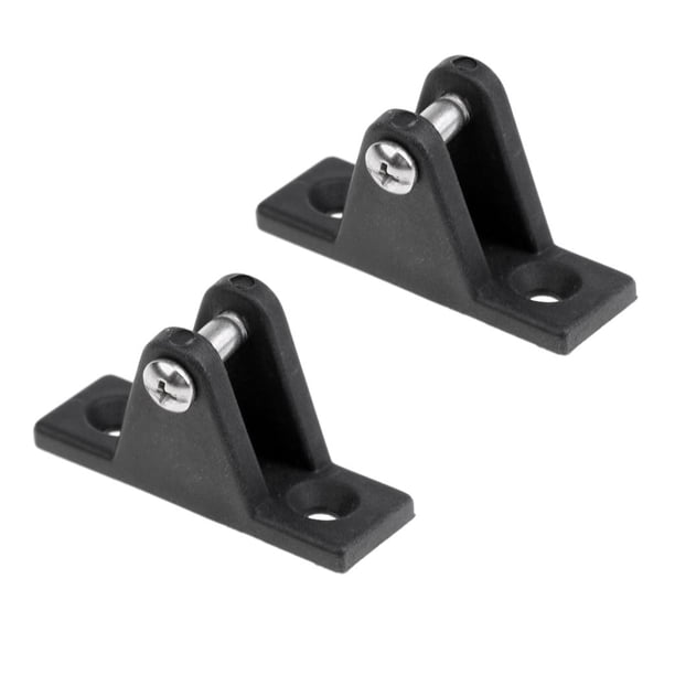 Bisagra de esquina para puente de kayak de barco negro, montaje de nailon, herrajes de fijación con 2 piezas