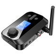 thumbnail image 1 of Bluetooth 5.0 Audio Receiver Transmitter Portable 3.5mm Aux Audio Cable Adapter With Screen Fiber Coaxial Tf Card Mp3 Player black, 1 of 4