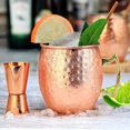 thumbnail image 4 of Moscow Mule - Juego de 4 tazas de cobre para mule, con mango, tazas de cobre martillado con doble jigger, popotes de acero inoxidable, cuchara para bebidas frías, 4 of 4