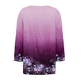 thumbnail image 5 of Fiudx Tops para Mujer Blusa de Manga 3/4 a La Moda para Mujer, Camiseta Estampada, Top Informal, 5 of 5
