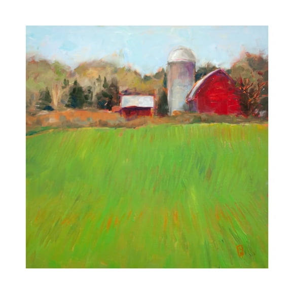 Canvas Wall Art - Sally Hootnick 'Spring Green' Wall Art for Living Room, Bedroom, or Office Décor by Trademark Fine Art - 14 x 14 Inches