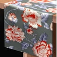 thumbnail image 5 of Table Runner for Dining Table, Gray Japanese Print Floral Table Linen - Home Decor, 5 of 7