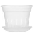 thumbnail image 3 of 1 Set of Transparent Flowerpot with Tray Featuring Practical Design for Orchids in Home Decoration and Gardening 14.4X10.4cm Durable Plastic, 3 of 5