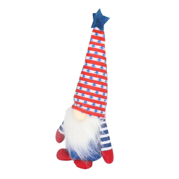 Independence Day Gnome Cute Handcrafted Beautiful Meaning Gnome Plush Decoration for Office Living Room Horizontal Stripes