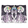 thumbnail image 7 of Yayeee Kitchen Curtains Tier Pair Light Filtering 27"x36" Rod Pocket Short Cafe Window Panel, White Skeleton, 7 of 7
