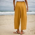 thumbnail image 3 of Fashion Women Casual Flower Print Print High Waist Mid Length Chiffon Ruffle Pants Women Business Casual Pants plus Size Dress Pants for Women Business Casual Tan Sweatpants Tan Dress Pants for Women, 3 of 5