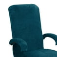 thumbnail image 4 of Velvet Swivel Computer Cover Slipcover Furniture Soft Dustproof Polyester Elastic Office Arm Cover for Computer , dark blue, 4 of 5