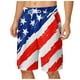 thumbnail image 2 of WILLBEST Pantalones Cortos Cargo para Hombre, Pantalones Cortos de Verano para Hombre, Holgados, con Cordones, con Estampado de Bandera Roja y Azul, Estilo Casual, 2 of 4