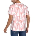 thumbnail image 2 of Lsque Cute Rabbit Carrot Pattern Mens Polo Golf Shirts Funny Graphics Shorts Sleeve Button Shirts Baseball T-shirt-Small, 2 of 7