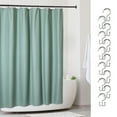 thumbnail image 6 of Microdry Luxury Water-Repellent Fabric Embossed Shower Curtain Liner for Bathroom, 72" x 72", Aquifer, 6 of 8