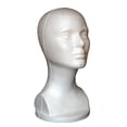 thumbnail image 5 of Dengjunhu 2Pcs Female Mannequin Head Cosmetics Model Head Wig Display Foam Mannequin Glasses Hat Hairpieces Stand, 5 of 7