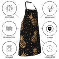 thumbnail image 5 of Kdxio Gold Glitter Pineapples Apron with Pockets Adjustable Kitchen Aprons for Men Women Waterproof Aprons for Cooking,Drawing,Crafting, Baking Household Cleaning, 5 of 8