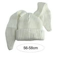 thumbnail image 6 of D-GROEE Long Rabbit Ears Beanie Hats Thickened Knitted Bunny Ears Cap Cute Plush Winter Hat for Women Girls, 6 of 8