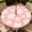 Blush Bloom, variant on ARTSLION Round Outdoor Tablecloth For Up To 60in With Umbrella Hole & Zipper Waterproof Elastic Edge Fitted Table Cover Big Sunflower For Patio Picnic Party, Jade Lily