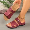 thumbnail image 7 of Bkhluea Women Wedge Slide Sandals Dual Strap Slip On Shoes Comfortable For Casual Home Travel Daily Outdoor Walking, 7 of 7