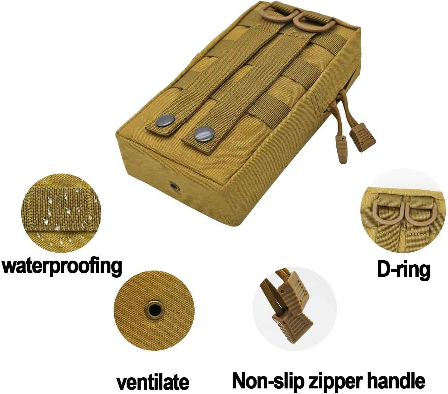1PCS Tactical Molle Phone Pouch – Slim EDC belt pouch for camping and cycling.