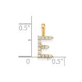 thumbnail image 4 of 14k 1/8 carat Lab Grown Diamond VS/SI+ G+ Letter E Initial Pendant, 4 of 4