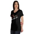 thumbnail image 4 of Inkmeso V-Neck Chaos Coordination Tshirt Tops For Mom Graphic Print Women Tee, 4 of 8