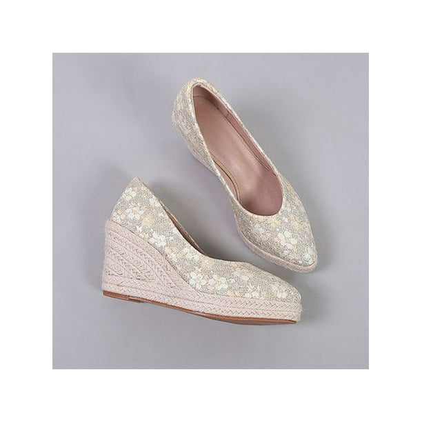 Pointed toe espadrille best sale wedges
