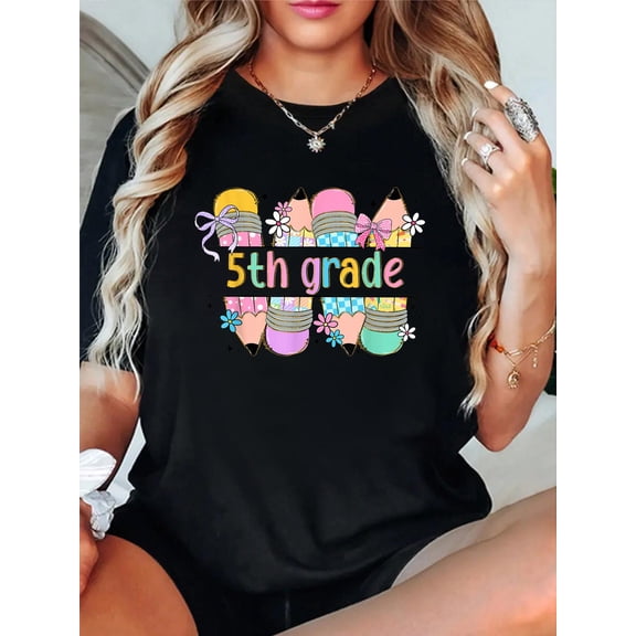 5th Grade for Girls Back to School First Day of Fifth Grade T-Shirt