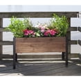 thumbnail image 5 of Grapevine Rectangle Wood Urban Garden Raised Planter Box in Brown, 5 of 6