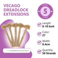 thumbnail image 2 of Extensiones de rastas Vecago, 50 mechones de 0,4 cm, 100% cabello humano, 2 of 7
