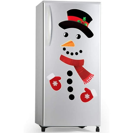 

Snowman Refrigerator Magnets Set of 16 Cute Funny Fridge Magnet Refrigerator Stickers Holiday Christmas Decorations for Fridge Metal Door Garage Office Cabinets
