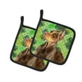thumbnail image 1 of Carolines Treasures BB9883PTHD Doberman Pinscher St.Patricks Paire de Porte-Pot, 1 of 1