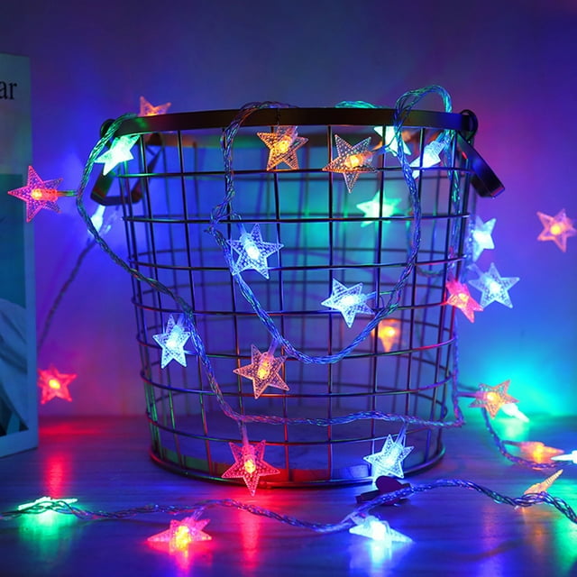Yeacher Star Battery Box String Light Room Decoration Christmas Holiday Party Light Outdoor Camping Decorative