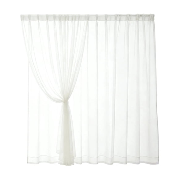 Outdoor Mosquito Curtains for Patio Waterproof, Rod Pocket Airy Mesh Net Sheer Curtains Privacy Mosquito Shield with Adjustable White