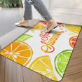 thumbnail image 4 of Lemon Fruit Linen Nonslip Floor Mat, Entryway Doormat Durable Low-Profile Mat Home Decor, Rug Washable Kitchen Bathroom Laundry Bedroom Living Room Doormats 30x17in, 4 of 5