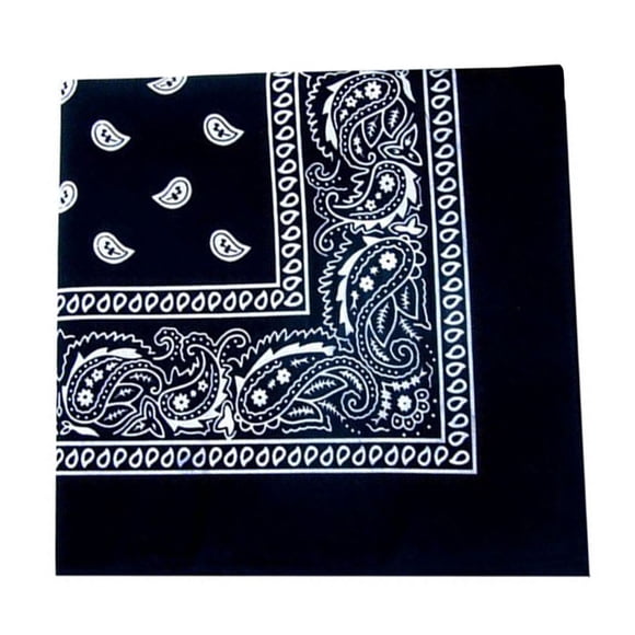 Inteprter Pañuelo cuadrado para exteriores de 55cm x 55cm, diadema negra y roja de Cachemira estampada para mujeres/hombres/niños/niñas Almacenamiento y organización del hogar negro Inteprter HA5742-08